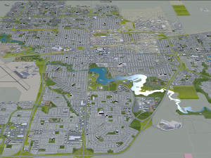 Regina city canada 30km Modelo 3D