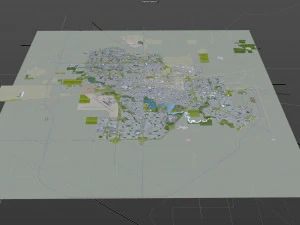 Regina city canada 30km 3D Model