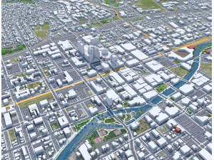 Reno city nevada usa 80km 3D Model