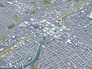 Reno city nevada usa 80km 3D Model