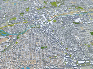 Reno city nevada usa 80km 3D Model