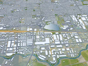 Reno city nevada usa 80km 3D Model