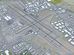 Reno city nevada usa 80km 3D Model