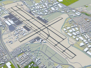 Reno city nevada usa 80km 3D Model