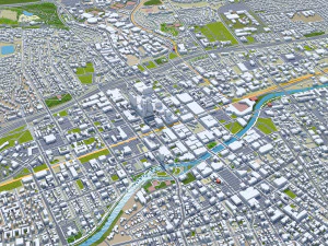 Reno city nevada usa 80km 3D Model