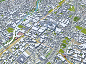 Reno city nevada usa 80km 3D Model