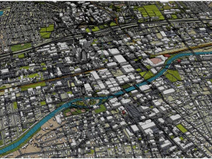 Reno city nevada usa 80km 3D Model