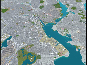 rhode city island usa 150km 3D Модель