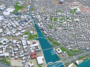 rhode city island usa 150km 3D Модель