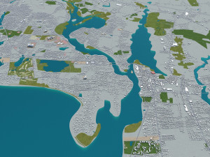 rhode city island usa 150km 3D Модель
