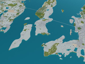 rhode city island usa 150km 3D Модель