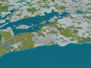 rhode city island usa 150km 3D Модель