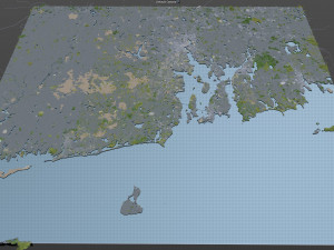 rhode city island usa 150km 3D Модель