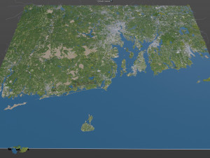 rhode city island usa 150km 3D Модель