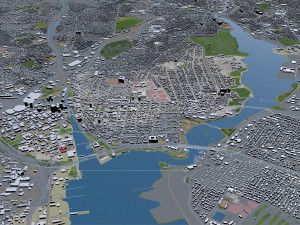 rhode city island usa 150km 3D Модель