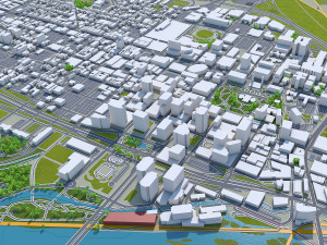 Richmond city virginia usa 40km 3D Model