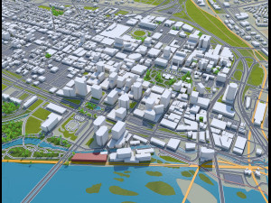 Richmond city virginia usa 40km Model 3D