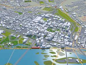 Richmond city virginia usa 40km Model 3D