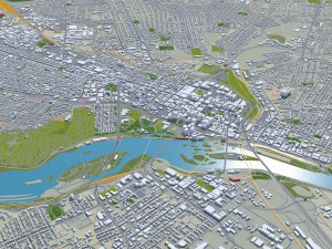 Richmond city virginia usa 40km Model 3D