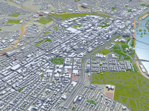Richmond city virginia usa 40km Model 3D
