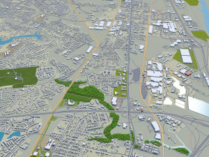 Richmond city virginia usa 40km Model 3D