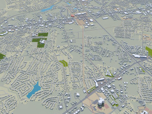 Richmond city virginia usa 40km Model 3D