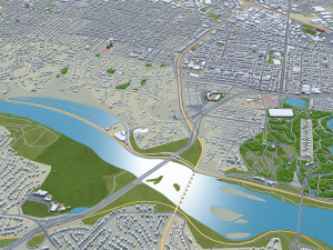Richmond city virginia usa 40km Model 3D