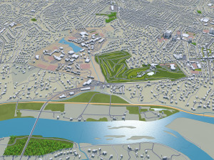 Richmond city virginia usa 40km Model 3D