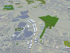 Richmond city virginia usa 40km Model 3D