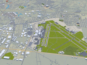 Richmond city virginia usa 40km Model 3D
