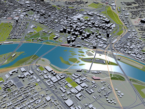 Richmond city virginia usa 40km Model 3D