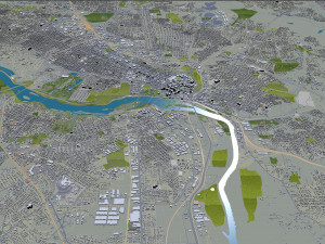 Richmond city virginia usa 40km Model 3D