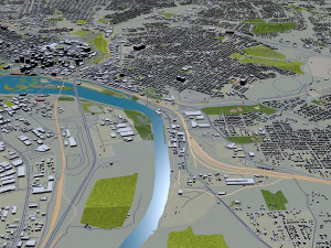 Richmond city virginia usa 40km Model 3D