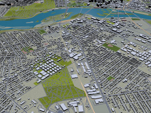 Richmond city virginia usa 40km Model 3D