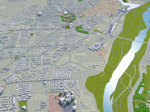 Rio rancho city new mexico 40km Model 3D
