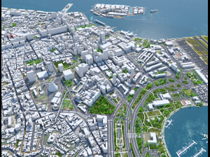 Rio de janeiro city brazil 80km 3D 모델