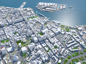 Rio de janeiro city brazil 80km 3D 모델