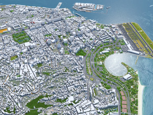 Rio de janeiro city brazil 80km 3D 모델