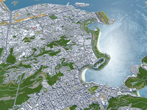 Rio de janeiro city brazil 80km 3D 모델