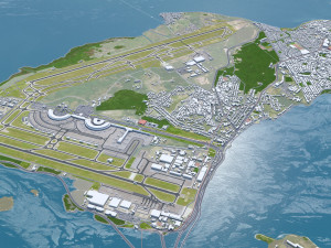 Rio de janeiro city brazil 80km 3D 모델
