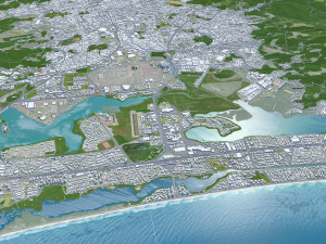 Rio de janeiro city brazil 80km 3D 모델