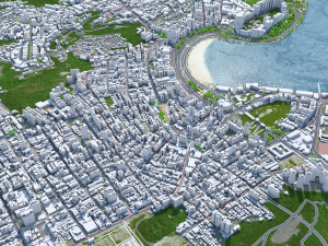 Rio de janeiro city brazil 80km 3D 모델