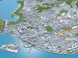 Rio de janeiro city brazil 80km 3D 모델