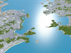 Rio de janeiro city brazil 80km 3D 모델