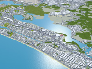 Rio de janeiro city brazil 80km 3D 모델