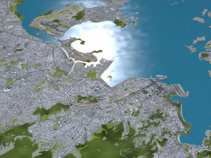 Rio de janeiro city brazil 80km 3D 모델