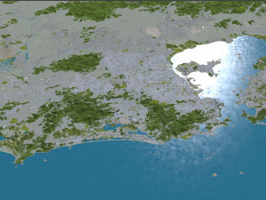 Rio de janeiro city brazil 80km 3D 모델