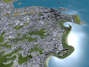 Rio de janeiro city brazil 80km 3D 모델