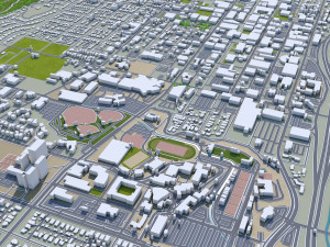 Riverside city california usa 40km 3D Модель