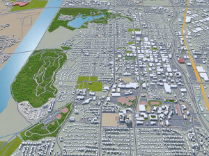 Riverside city california usa 40km 3D Модель